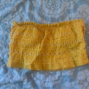 Yellow swim tube top